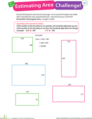 Practice Finding Area: Estimate Challenge #1
