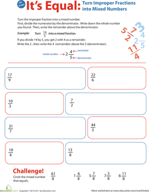 Introduction to Improper Fractions #3