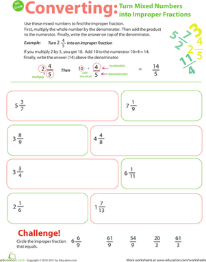 Introduction to Improper Fractions #4