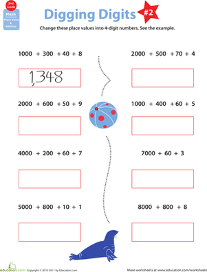 Digging Digits: Practice Place Value #2