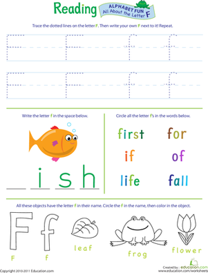 Get Ready for Reading: All About the Letter F