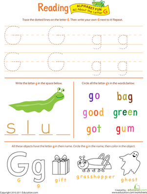 Get Ready for Reading: All About the Letter G
