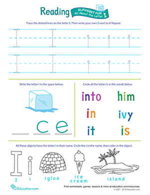 Get Ready for Reading: All About the Letter I