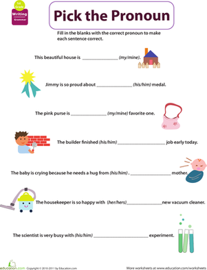 Get into Grammar: Pick the Pronoun
