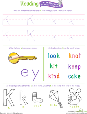 Get Ready for Reading: All About the Letter K
