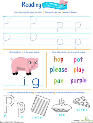 Get Ready for Reading: All About the Letter P