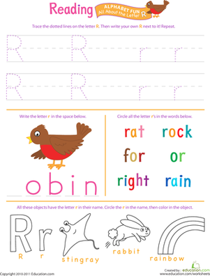 Get Ready for Reading: All About the Letter R