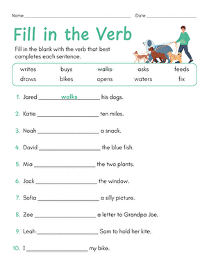 Get into Grammar: Fill in the Verb