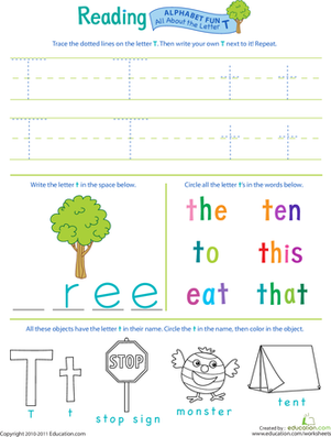Get Ready for Reading: All About the Letter T