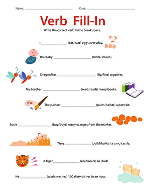 Get into Grammar: Verb Fill-In