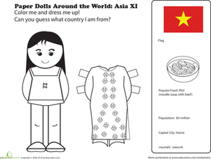 Paper Dolls Around the World: Vietnam