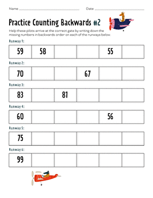 Practice Counting Backwards #2