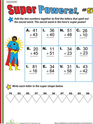 Super Powers! Two-Digit Addition #5