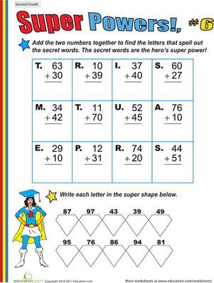 Super Powers! Two-Digit Addition #6