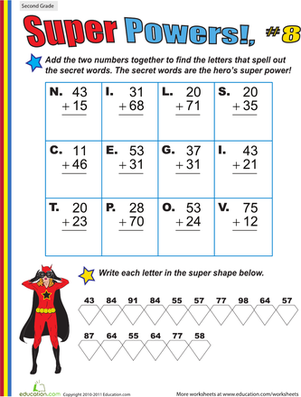 Super Powers! Two-Digit Addition #8