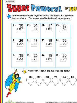 Super Powers! Two-Digit Addition #10
