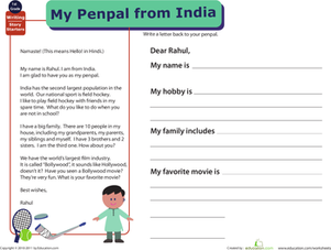 Write a Letter: My Penpal from India