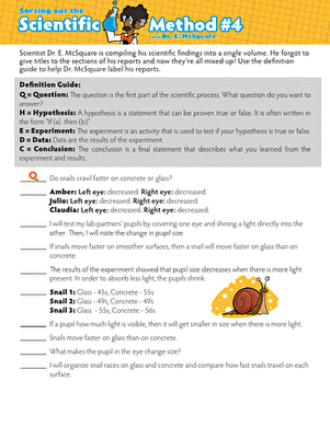 Sort Out the Scientific Method #4