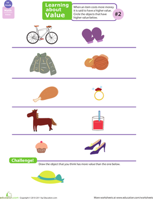Which Costs More? Learning About Value #2