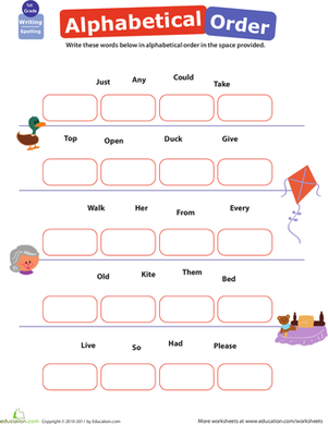 Practice ABC Order!