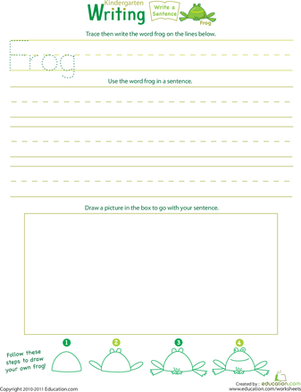 Jump Into Writing: Write a "Frog" Sentence