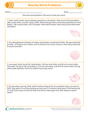 Beachy Word Problems