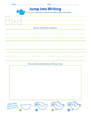 Jump into Writing: Write a "Bird" Sentence