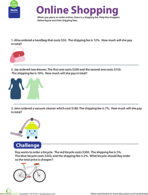 Money Math: Shopping and Shipping #1