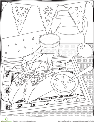 Color a Cinco de Mayo Fiesta