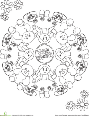 Tea Party Coloring