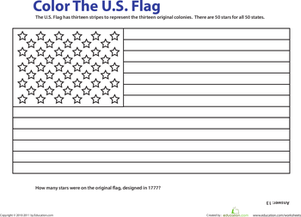 USA Flag Coloring Page