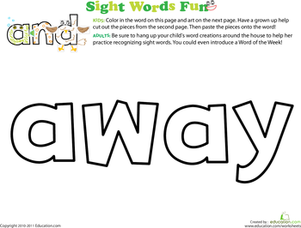 Spruce Up the Sight Word: Away