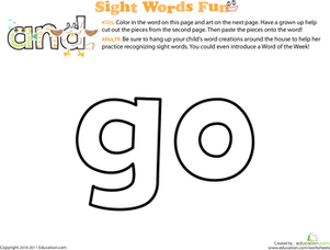 Spruce Up the Sight Word: Go
