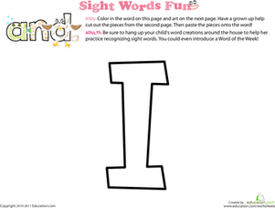 Spruce Up the Sight Word: I