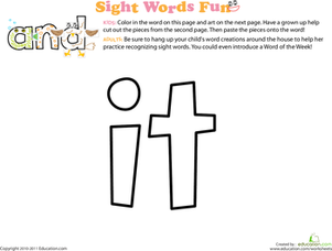 Spruce Up the Sight Word: It