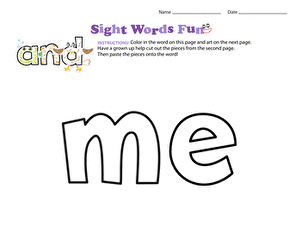Spruce Up the Sight Word: Me