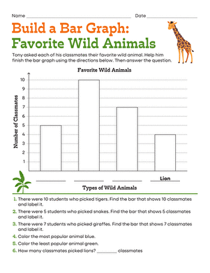 Build a Bar Graph: Favorite Wild Animals