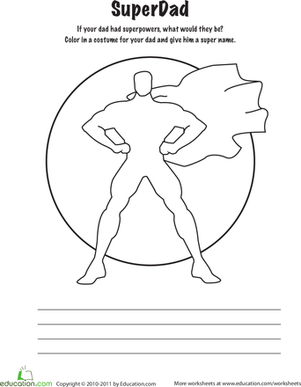 Super Dad Coloring Page