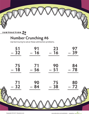 Subtraction Number Crunching #6