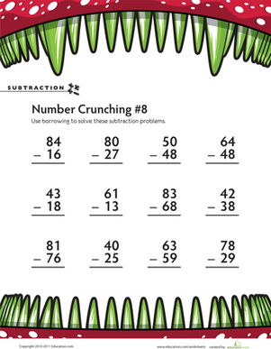 Subtraction Number Crunching #8