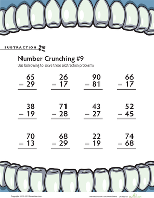 Subtraction Number Crunching #9