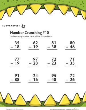 Subtraction Number Crunching #10