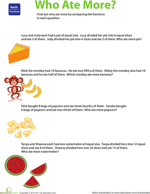 Introducing Fractions: Who Ate More?