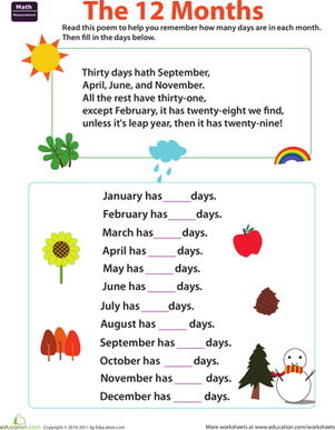 Learn the Days of the Month
