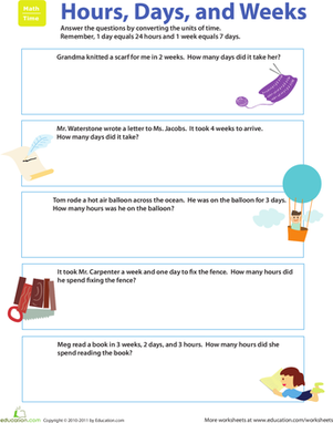 From Time to Time: Converting to Hours, Days, and Weeks