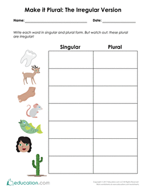 Make it Plural: The Irregular Edition