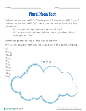 Plural Noun Sort