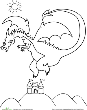 Color the Flying Dragon