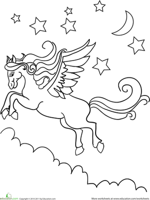 Pegasus Coloring Page
