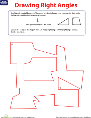 Right Angle Symbol: Label the Right Angle